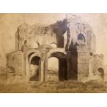 Large albumen photographs on card. 19thC, Rome antiquities. Largest approx 26x48cm