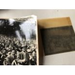 Football Crowd, USA 1950/60s. Press photograph and corresponding negative. Silver gelatin print