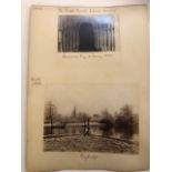 Photographs, mounted on card, 1884 albumens. Weybridge, and churches at Reims. 26x36 cm