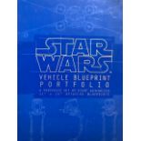 Star Wars vehicle blueprint Portfolio. Includes Slave 1 with promo flyer on reverse. 36X28 CM