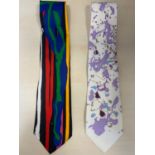 2 'Cultural Ties' ties by Teresita Dennis & one other