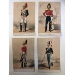 Prints. 8 depicting shooting sport scenes and 4 Guards prints. 22X16 cm