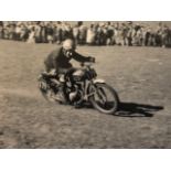 Motorcycle photographs, (probably motorcross) 1960s. 23 photographs with corresponding negatives.