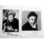 Signed Photographs of Lord Lichfield and David Bailey 17cmx10cm