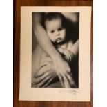 Patrick Lichfield signed photograph. Mother and Baby 1/100 edition Approx 40x32cm
