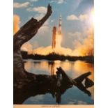 NASA Apollo 16 liftoff. Colour Photographic Print Approx 21x26cm