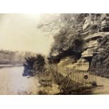 Photograph marked in pencil Alnwick Castle. 19thC mounted on board. Hand note on back ?Stoker? 40x29