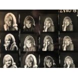 Dezo Hoffmann photographs of Lulu in a contact sheet of 12 Images. C 1967, photographer?s stamp on