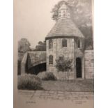 Nymans, The Dovecote, Pencil Drawing. John Amos 30cmx39cm