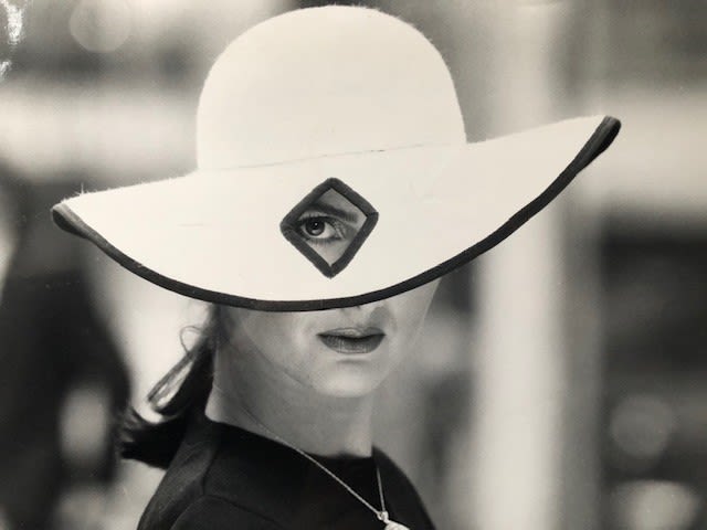 Fashion hat, press photograph. Mike Maloney vintage print 1987 Approx 36x28cm - Image 2 of 4