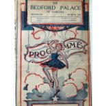 Bedford Palace theatre, programme, 1928. Approx 16x30cm