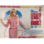 4 Movie Posters: Legally Blonde Heart Breaker Freaky Friday Le divorce 100x76 cm