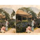 Selection of photographs, including Stereo cards, cartes de visites, portraits, Japan, UK. 1870s