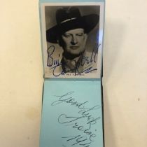 1940s signed celebrity photographs and an autograph book.