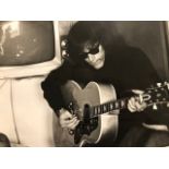 Jefferson Airplane, photograph of Jorma Kaukonen , silver gelatin. Press stamp Goodhill/Gamma. 20x25