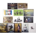 Banksy. Postcards: A complete set of 12, unused, Banksy vs Bristol Museum Approx 15x10cm