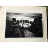 Stonehenge Summer Solstice 1987 vintage silver Gelatin print. Brian Harris. Approx 40x30cm