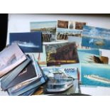 Shipping and maritime postcards, vintage and modern. Incl RPs and photos. Early 20thC and later