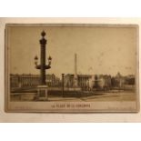E Ladrey (1830-1889) albumen photograph on card, c1865. French of Place de La Concorde, plus