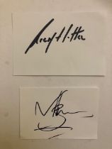 Ricky Hatton and Prince Naseem autographed pieces of paper. COAs supplied from a third party
