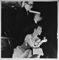 Norman Parkinson photograph. Robin Tattersall & Dorian Leigh in Monte Carlo. 1956/7