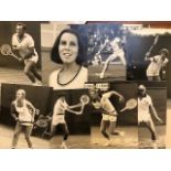 Photographs of tennis players, various ages. Small and large formats, colour and black and white.
