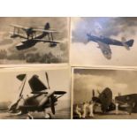 Military aircraft photographs, press photos 1940's. Descriptions attached to reverse of each