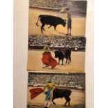 Vintage Postcards of Spanish bullfighting. (12) 10x16 cm