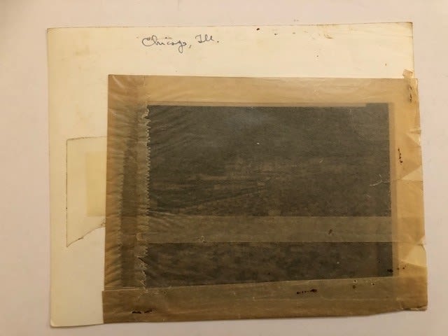 Chicago press photograph of cattle pens. Ariel view with caption on reverse. Includes - Image 4 of 6