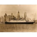 Cruise Ship New York Press Photo Approx 19x25cm