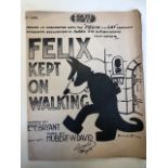 Felix the Cat, music score Keep on Walking. 1923. 25X32 cm (C1)