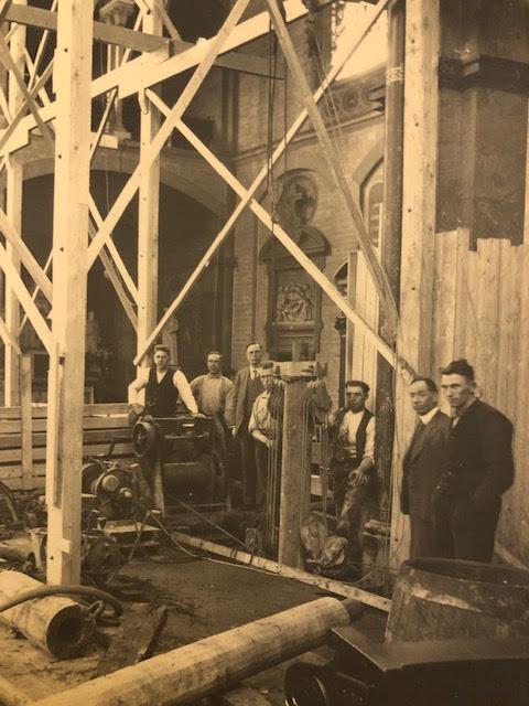 Group of early 20th Century photographs depicting construction and builders - Image 3 of 7