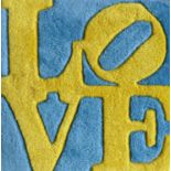 Robert Indiana "Love Rug" Approx 42x42cm F2