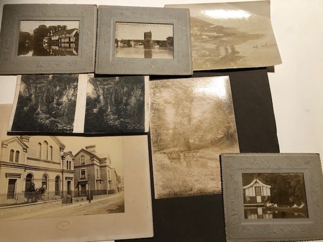 Group of varied photographs mainly late 19thC albumens. Largest approx 17x22cm (U5)