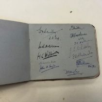 Autograph book including Arthur Askey plus some sketches. 1930s. 12x10 cm