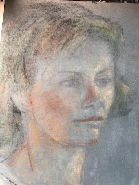 Watercolour Portraits and a Pastel. (3) Approx 30cmx40cm - Image 2 of 2