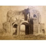 Large albumen photographs on card. 19thC, Rome antiquities. Largest approx 26x48cm F3