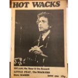 Bob Dylan Hot Wacks Fanzine issue number 1 30cmx22cm