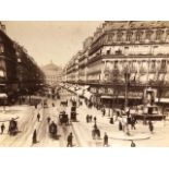 Paris photograph, L'avenue de L'Opera, marked X Photo. Plus blind stamped A Jeanne D'Arc, Paris.