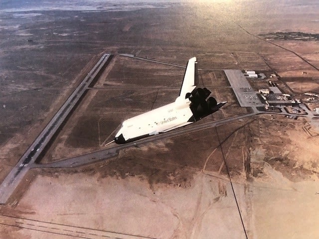 NASA space shuttle photographic prints. A Photo and an artists impression. Previously owned by