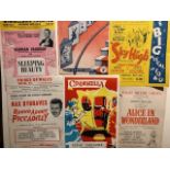 Theatre programmes 1950s and 1960s. Approx 16x23cm F1