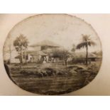 Photographs of the same house, unknown colonial 19thC. Mounted on card. 28X23 CM (L A2).