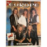 Two posters for the group Europe, one titled Final Countdown tour 1987. 106X84 cm (L A2).