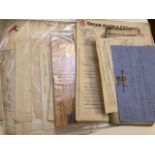 Ephemera, legal documents, bills, receipts, some with stamps