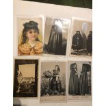 Portuguese postcards, vintage, most in good condition, all in plastic cases. (19)