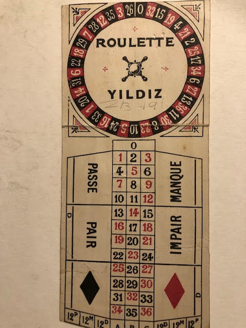 Casino vintage roulette cards. One marked Roulette De Monaco, du Casino Monte Carlo. Worn and used - Image 5 of 6