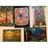 Art postcards with gilt effect. Group of items from 1977 and later. 20 POSTCARDS