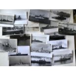 Quantity of vintage ship photographs. Many studio stamped on reverse 14x9cm