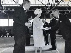 Harland and Wolff photographs incl Queen Elizabeth. Plus a leaflet and postcard