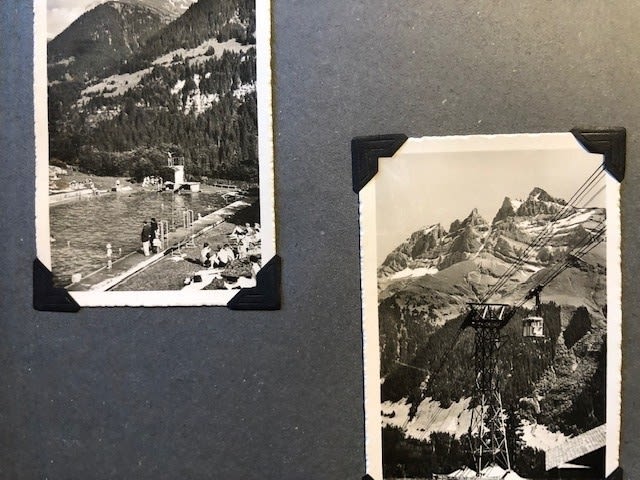 Good selection of good quality photographs of Switzerland in 1940s and 50s, in an album.